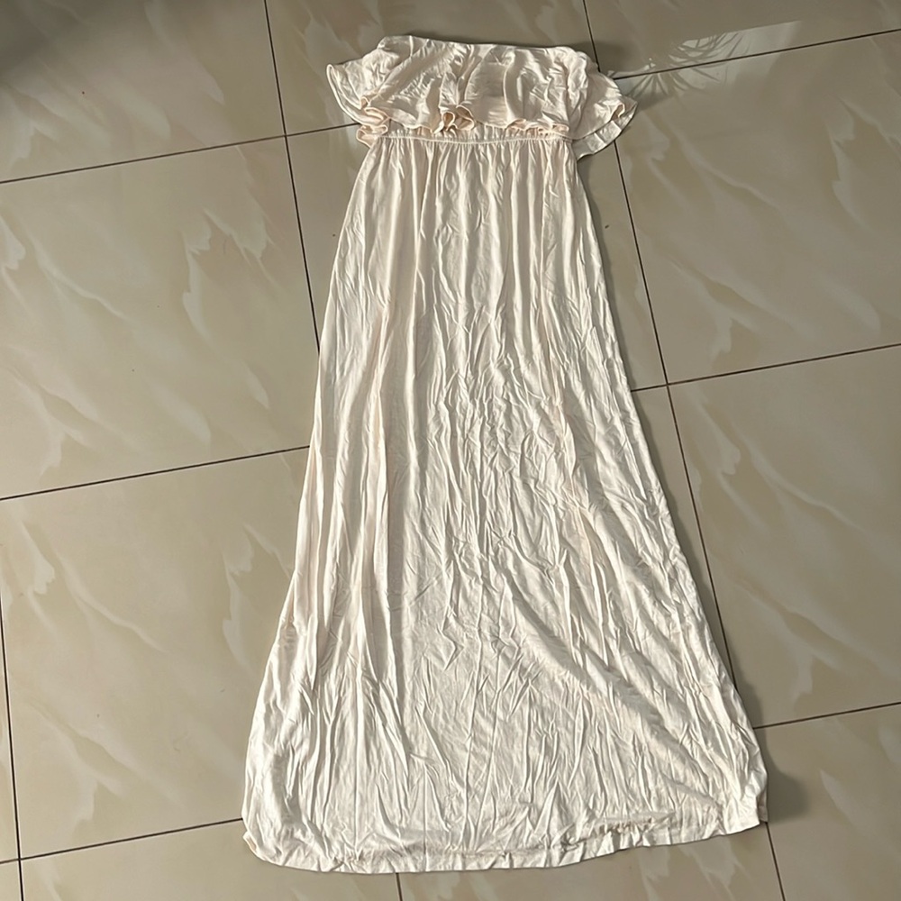 Strapless maxi dress